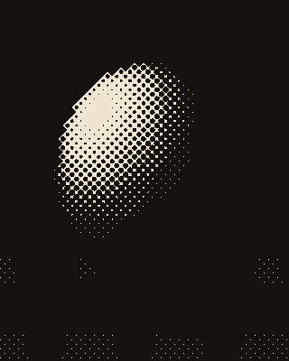 Lit sphere, rendered with the Newsprint preset